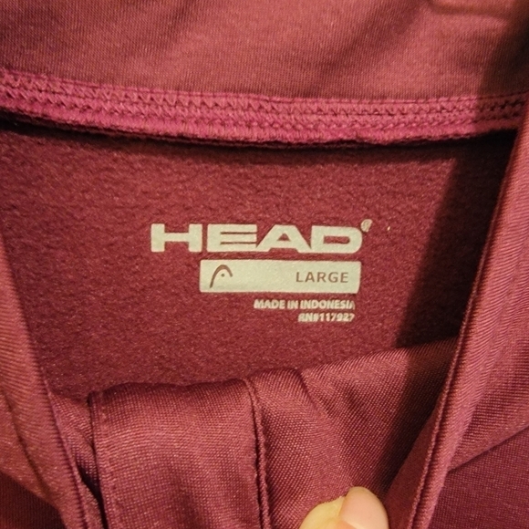 Head Quarter zip Pullover Activewear Jacket Fleece Lined with Thumb Holes Size L - Picture 13 of 15